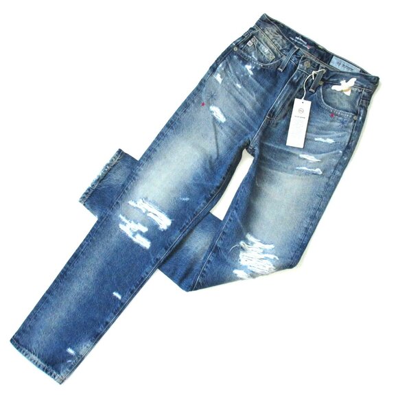 NWT Adriano Goldschmied AG Phoebe in 23 Years Woven Dreams Embroidered Jeans 24 - Picture 1 of 7